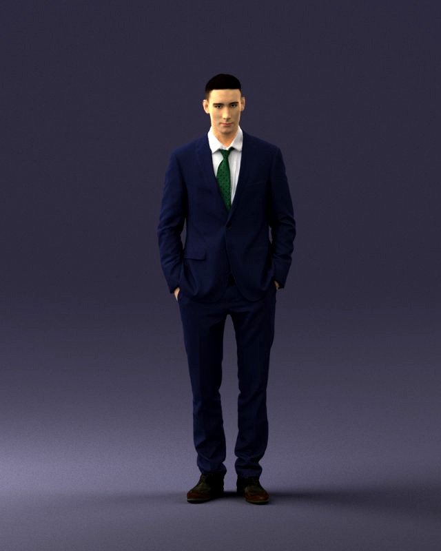 young man in green tie suit 0383