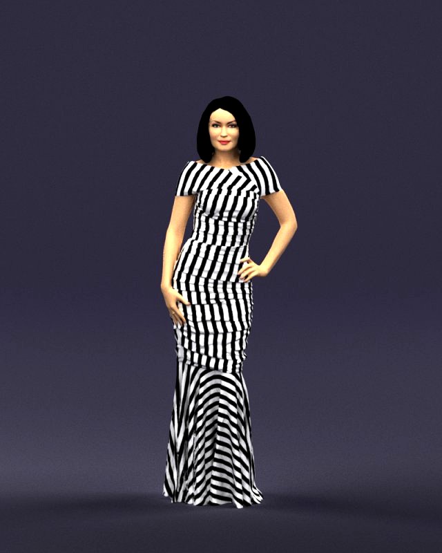 striped woman 0395