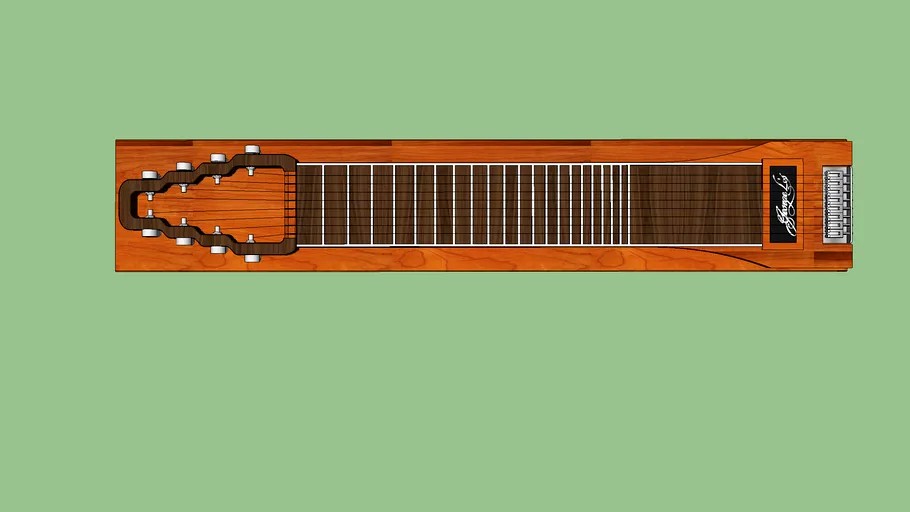 Lap Steel Guitar 3d model