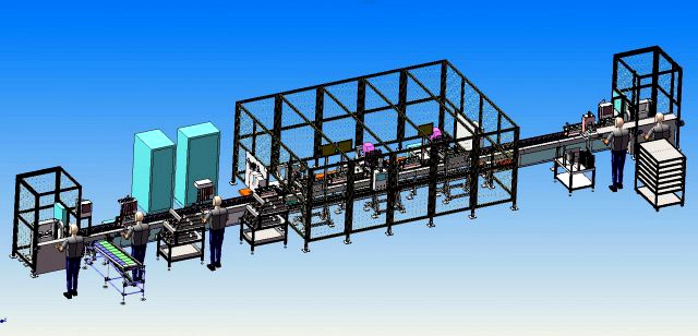 semi automatic welding production line drawings