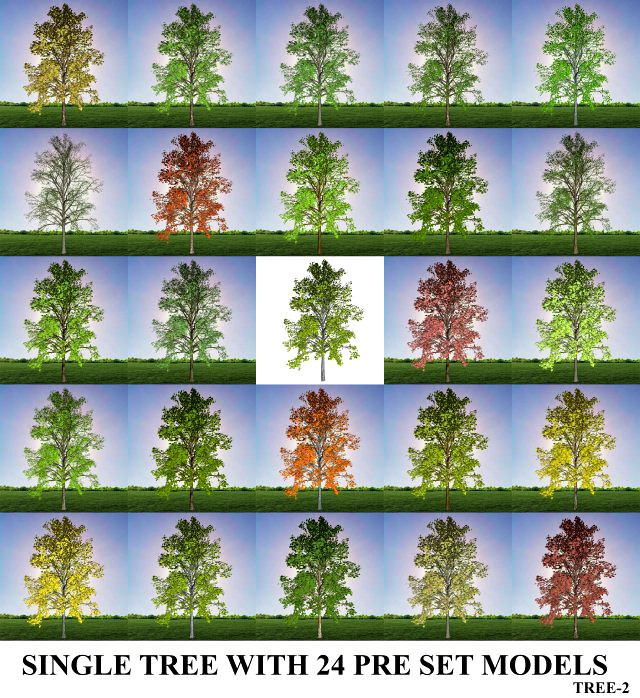tree 2-with 24 preset materials