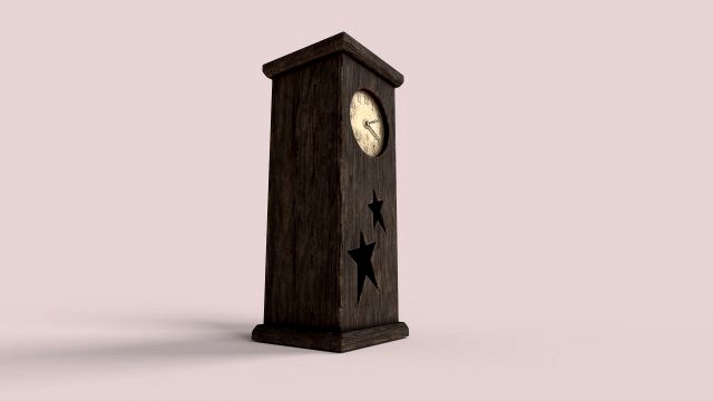 handmade wooden clock