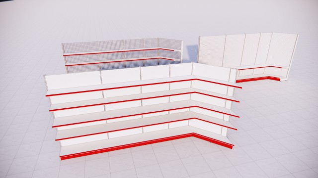 metall shelving system for retail h2255 b600