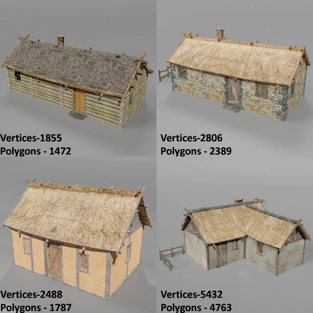 medieval village set