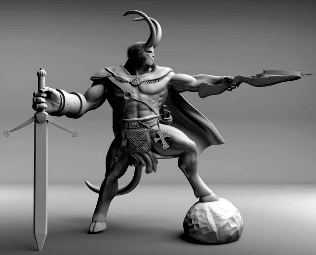 hellboy statue