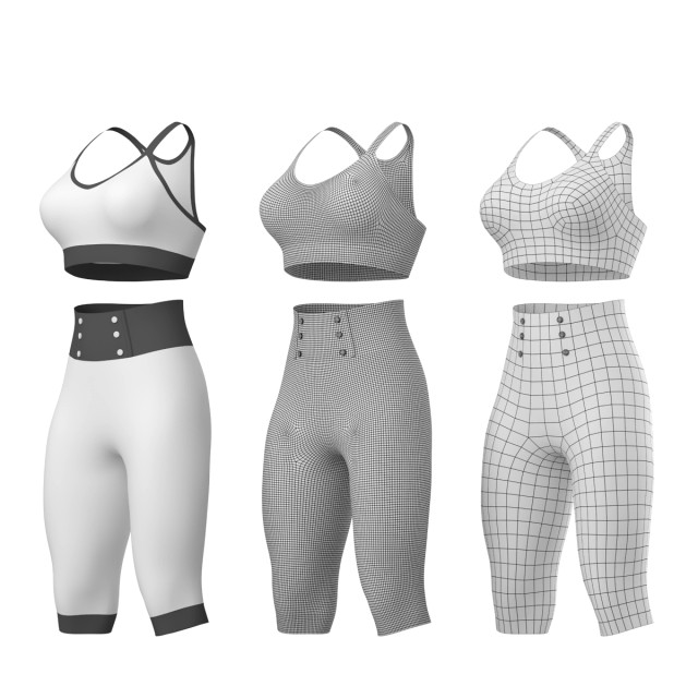 woman sportswear 04 base mesh design kit