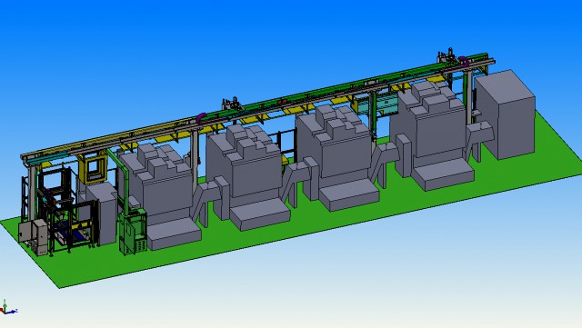 automatic processing line for gearbox pump body