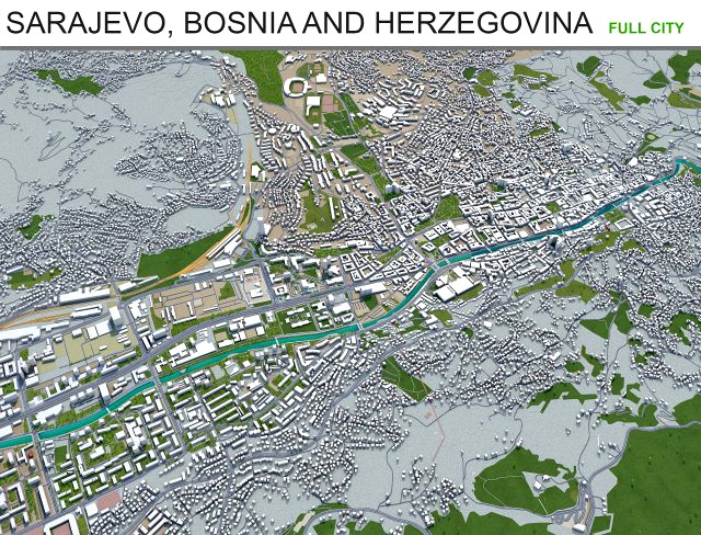 sarajevo city bosnia and herzegovina 40km