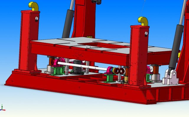 turnover hydraulic mold base