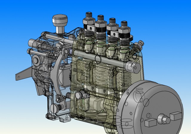 assembly drawing of diesel oil pump