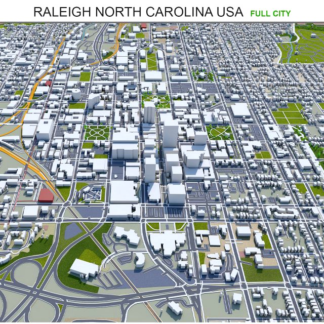 Raleigh city north carolina usa 60km