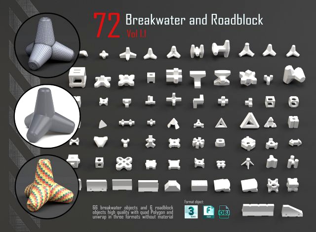 breakwater and roadblock