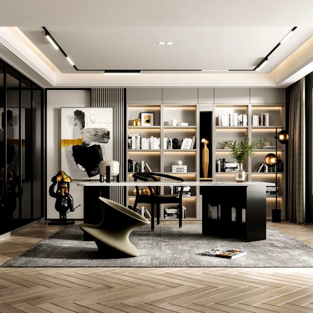 interior scene - modern study