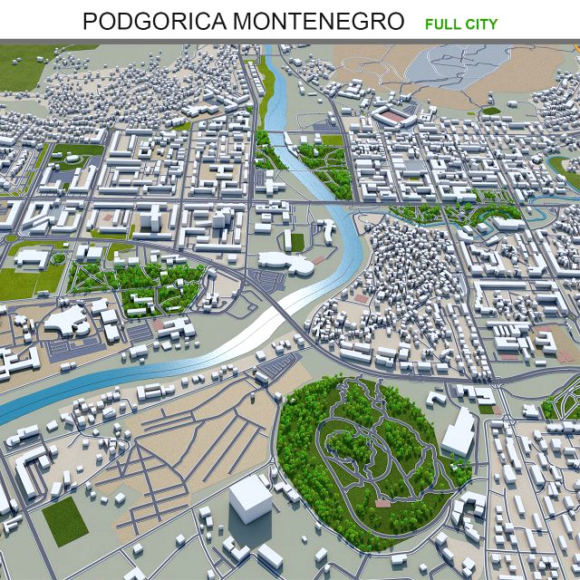 Podgorica city montenegro 30km