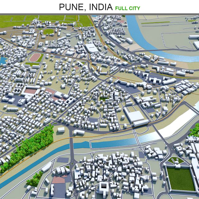 Pune city india 50km