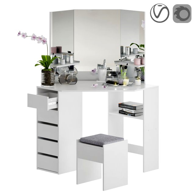 makeup dressing corner table