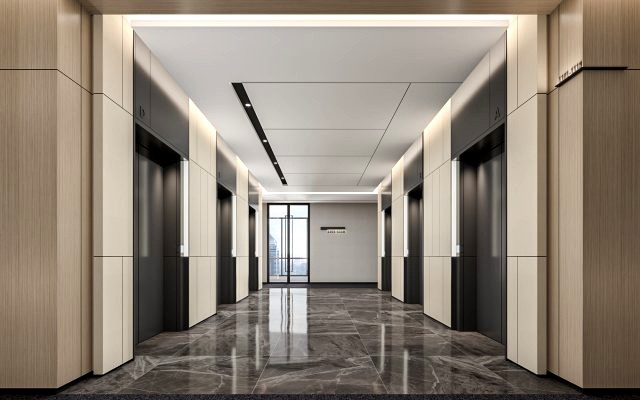 elevator hall 3d modle