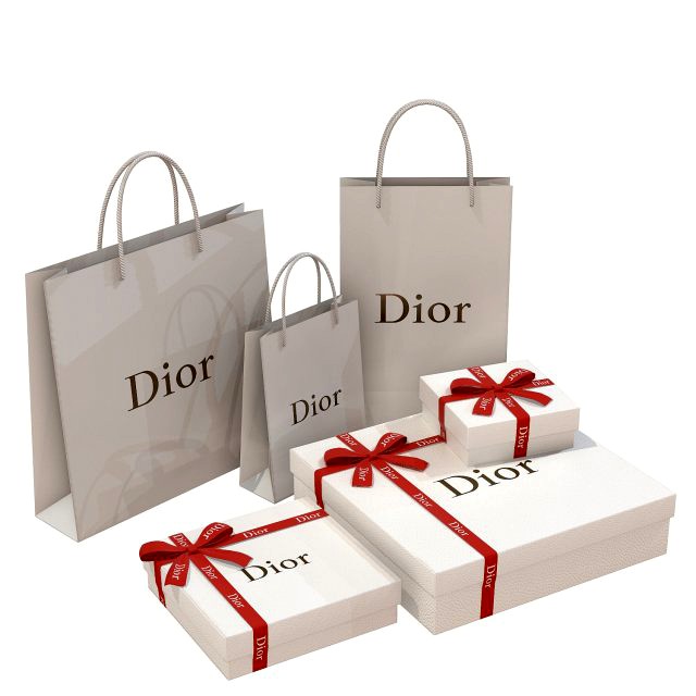 dior gift packaging boxes and paper bags