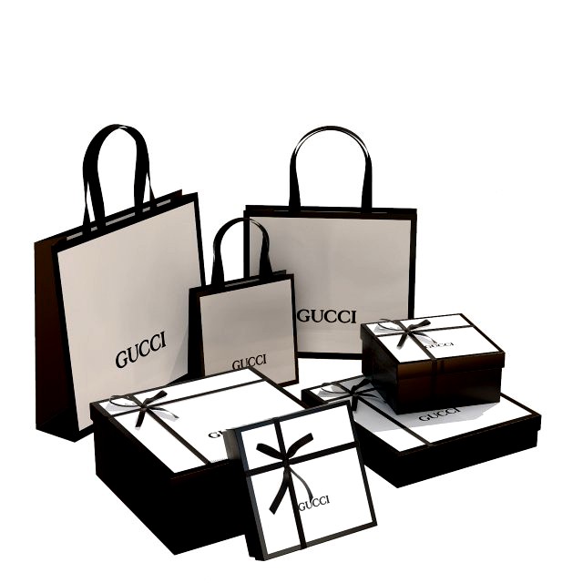 gucci gift packaging boxes and paper bags