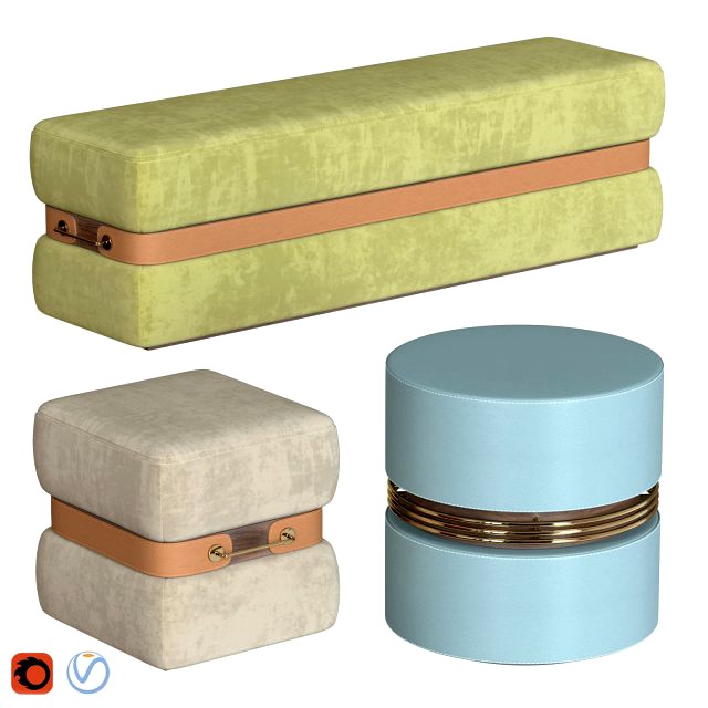 set ottomans mezzo collection