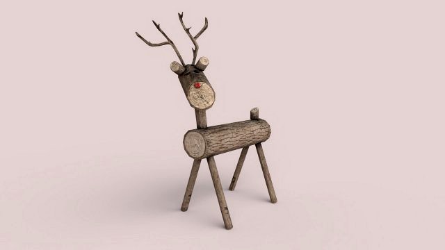 christmas wooden deer