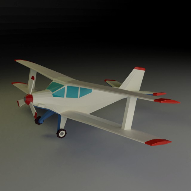 biplane lowpoly