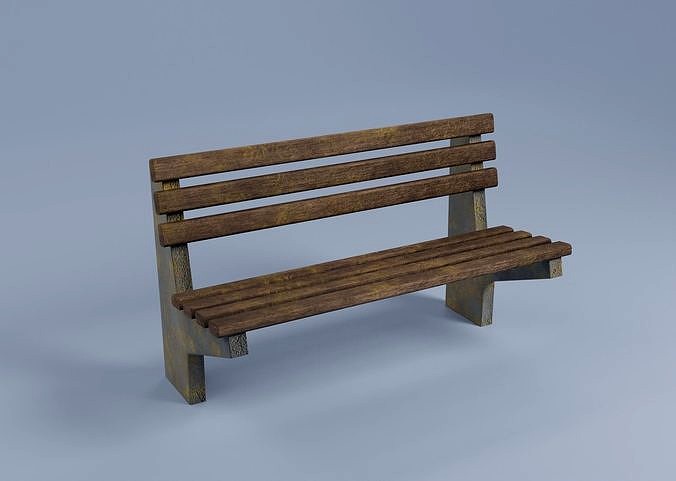 Low Poly Park Bench