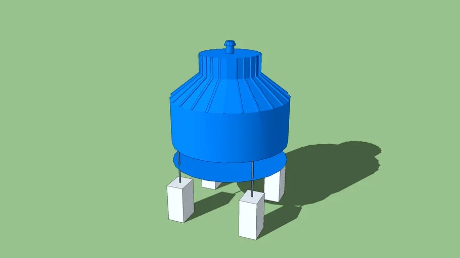 FRP Cooling Water Tank 3d model