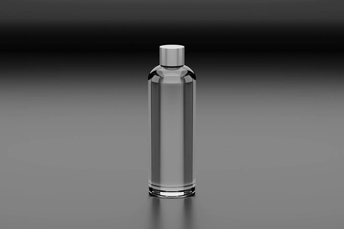 Glass Water Bottle - 3D model