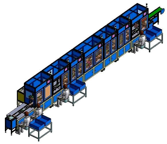 Fully automatic bulb assembly production line