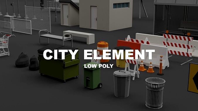 LOW POLY CITY ELEMENT