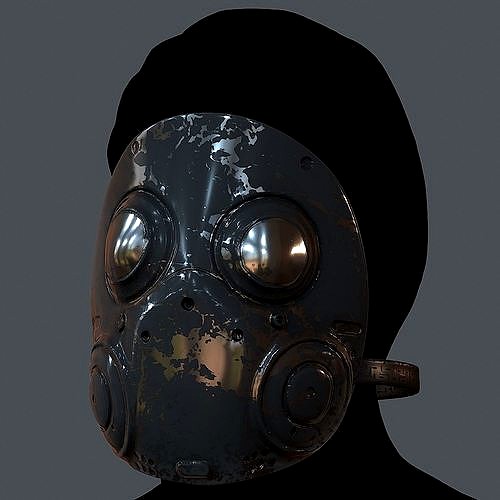 Gas mask helmet 3d model scifi