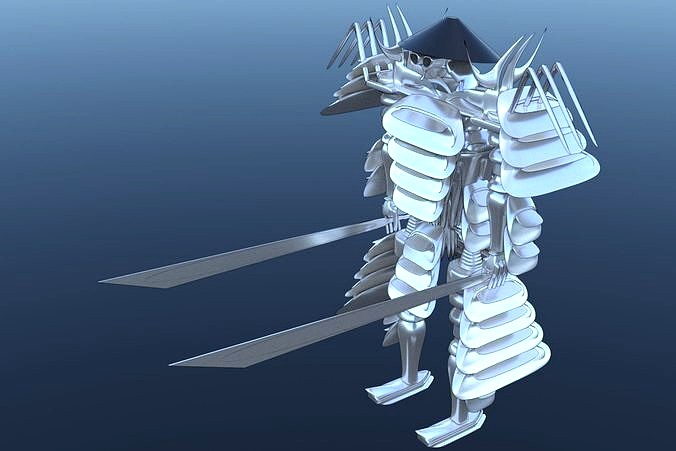 Samurai Robot Cyborg Ninja SciFi Game Character