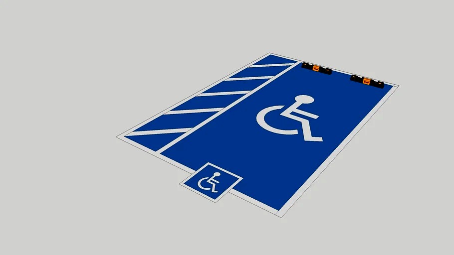 handicap parking 3d model