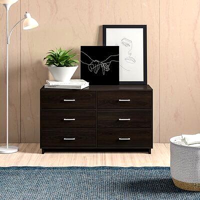 Chicopee Modern 6 Drawer Double Dresser