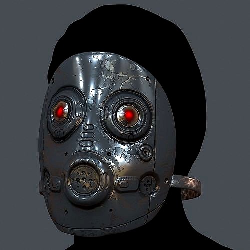 Gas mask helmet 3d model scifi Low-poly