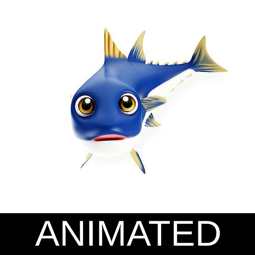 Thunnus Obesus Animated Fish Cartoon Style