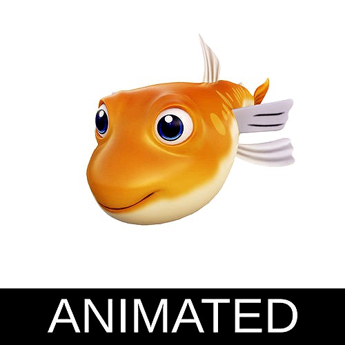 Greater Lizard Fish Cartoon Style Animated