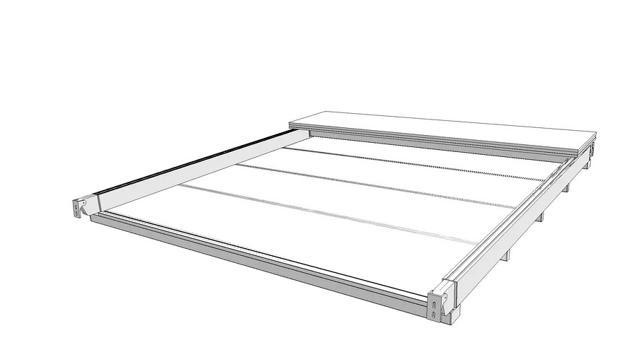 Folding Pergola FP1000 - Parede parede - 02 guias