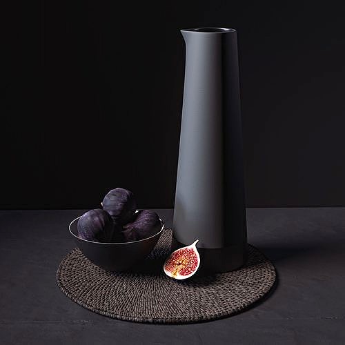 Figs and Black Tableware