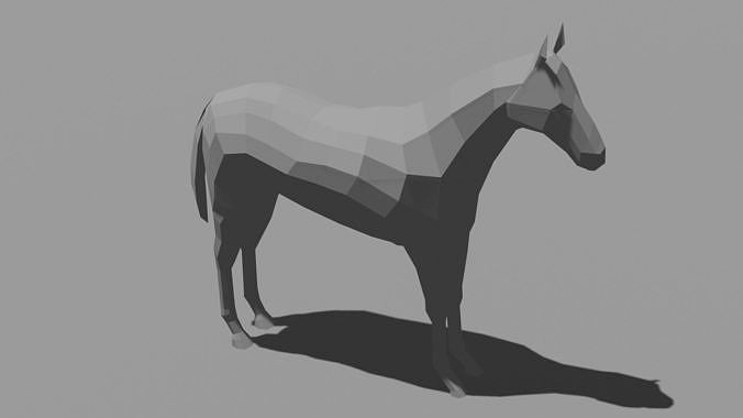 Rigged Low-Poly Horse