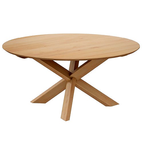 Apex White Oak 64 Round Dining Table Crate and Barrel