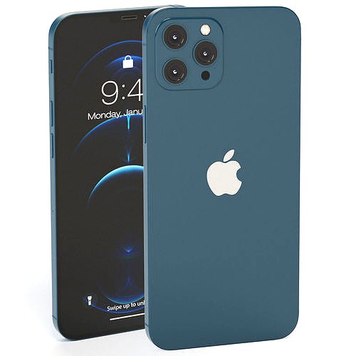 Apple iPhone 12 Pro Max Pacific Blue 3d model
