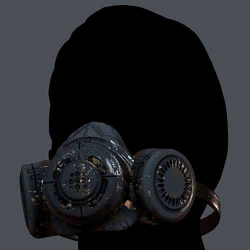 Gas mask helmet 3d model scifi Low-poly Low-poly 3D model