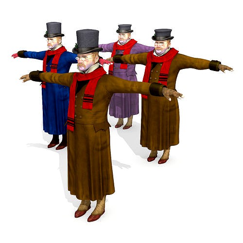Victorian Dickens Man 1  STATIC not rigged - Low Poly