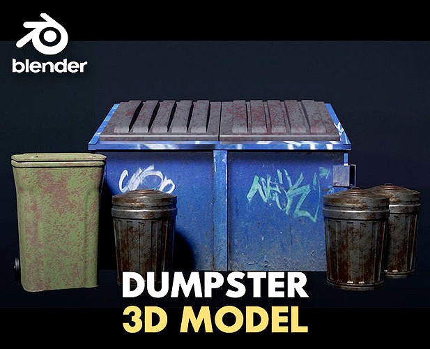 trash can and dumpster