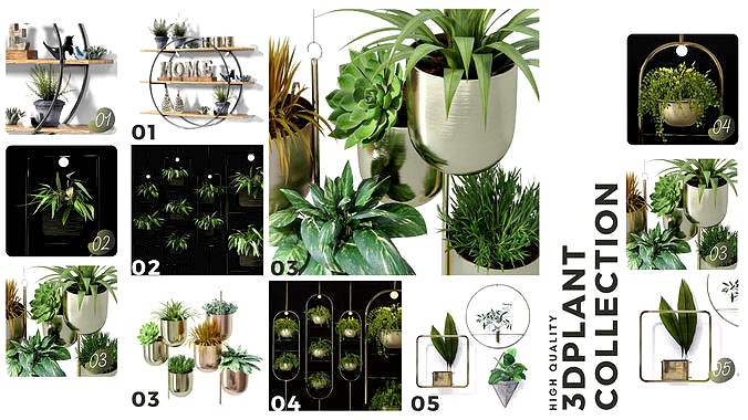 Collection of decorative Leaf Tree Plant Pot Hanging Partition