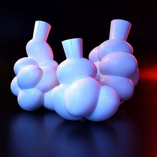 Vase clouds set | 3D