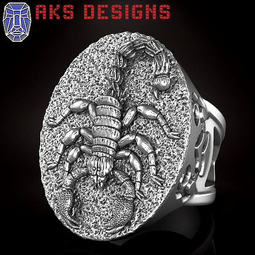 Scorpion v1 ring jewelry | 3D