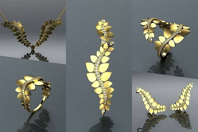 Set Delicate - Jewelry 3D - 5 Models | 3D